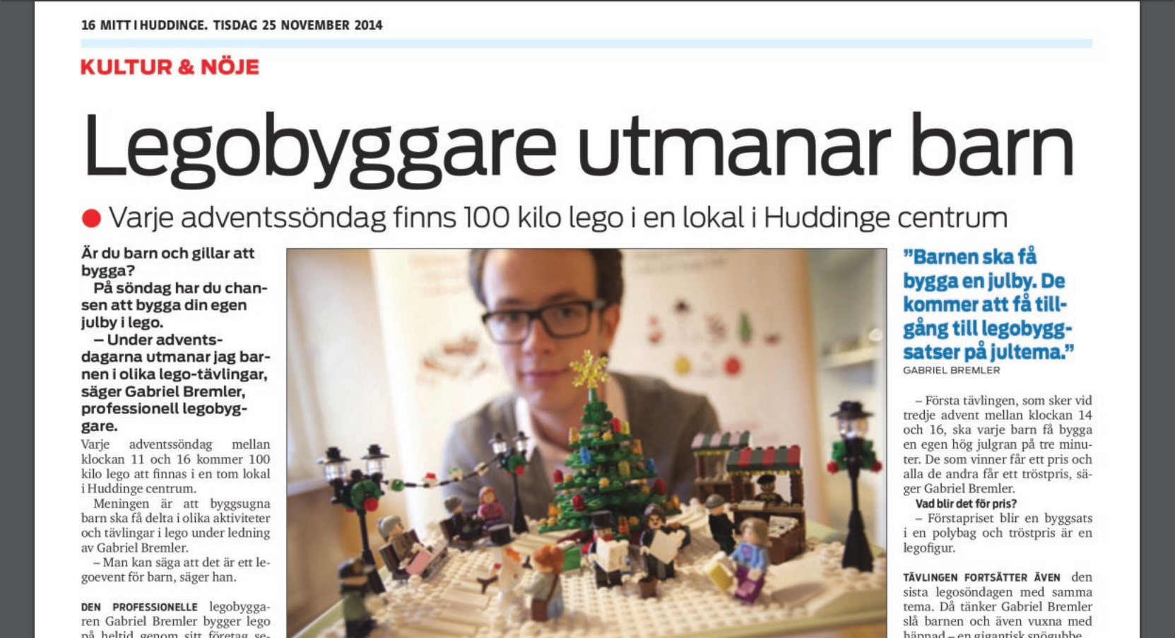 Legobyggare utmanar barn