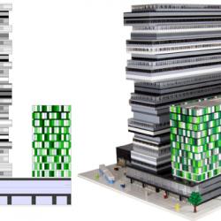 Fysiska modeller av LEGO till arkitektkontor