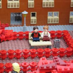 Arkitektmodeller av Exteriör till Stockholmshem av LEGO