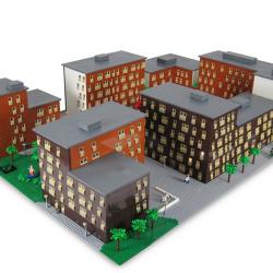 Exteriör Arkitekturmodell av Lego Annedal