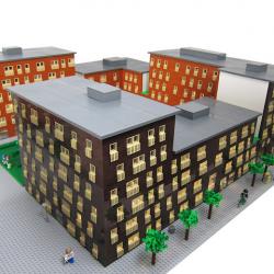 Översiktsmodell visar Exteriör Arkitektur av Lego