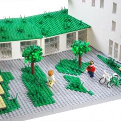 KAB fastigheter firar med Arkitekt modell av LEGO