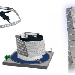  –Exteriörmodeller av LEGO Uppbyggnaden av Turning Torso