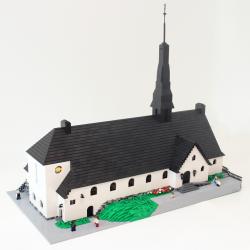 Enskede kyrka byggd av Bremlerbrick i LEGO