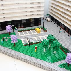 Arkitekturmodellen av LEGO på uppdrag av skanska