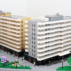 Arkitekturmodell i LEGO på uppdrag av Skanska