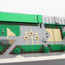Skanskas arkitektur modell i LEGO