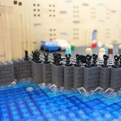 Örebro slott av lego i närbild –  miniatyr som give away till kunder