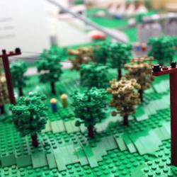 Byggnadsmodell av LEGO på uppdrag av Jönköping-energi