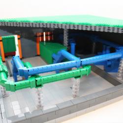 Modell av lego - Avfallshantering av Envac