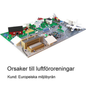 Luftf&ouml;roreningar visualiseras i LEGO p&aring; uppdrag av Milj&ouml;byr&aring;n